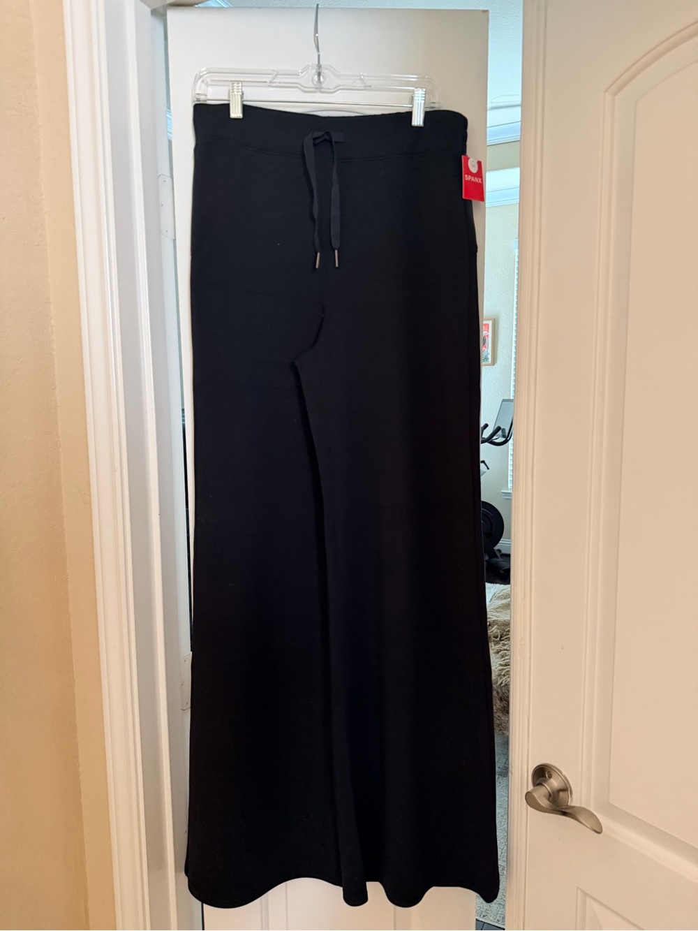 SPANX Air Essentials Very Black Wide-Leg Pants - NWT - Size L Tall